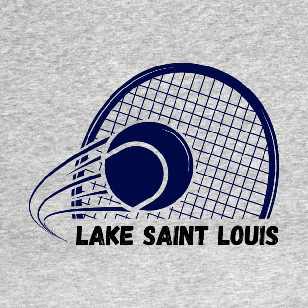 Lake Saint Louis Tennis Racquet by Harbor Bend Designs